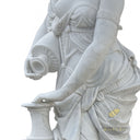 Garden Lady Statue in White marble - Image 7