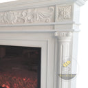 Fireplace With White Marble 47" Tall