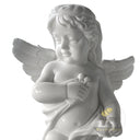 Marble angel statue white marble cherub with torch