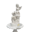 Cascading Marble Statuary Fountain with Playful Cherub Statue 65" tall