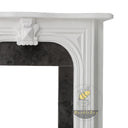 White And Marble Fireplace 45" Tall
