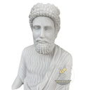 Marble statue of classical philosopher bust