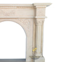 Marble Hearth - Spanish Beige Marble 45" Tall
