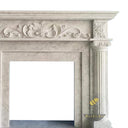 Marble Mantel Hand Carved Fireplace Surround 42" Tall