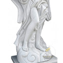 Marble sculpture for sale of White marble angel with scroll