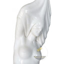 Marble bust white marble and bright red marble woman