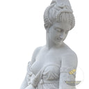 Garden Lady Statue in White marble - Image 8