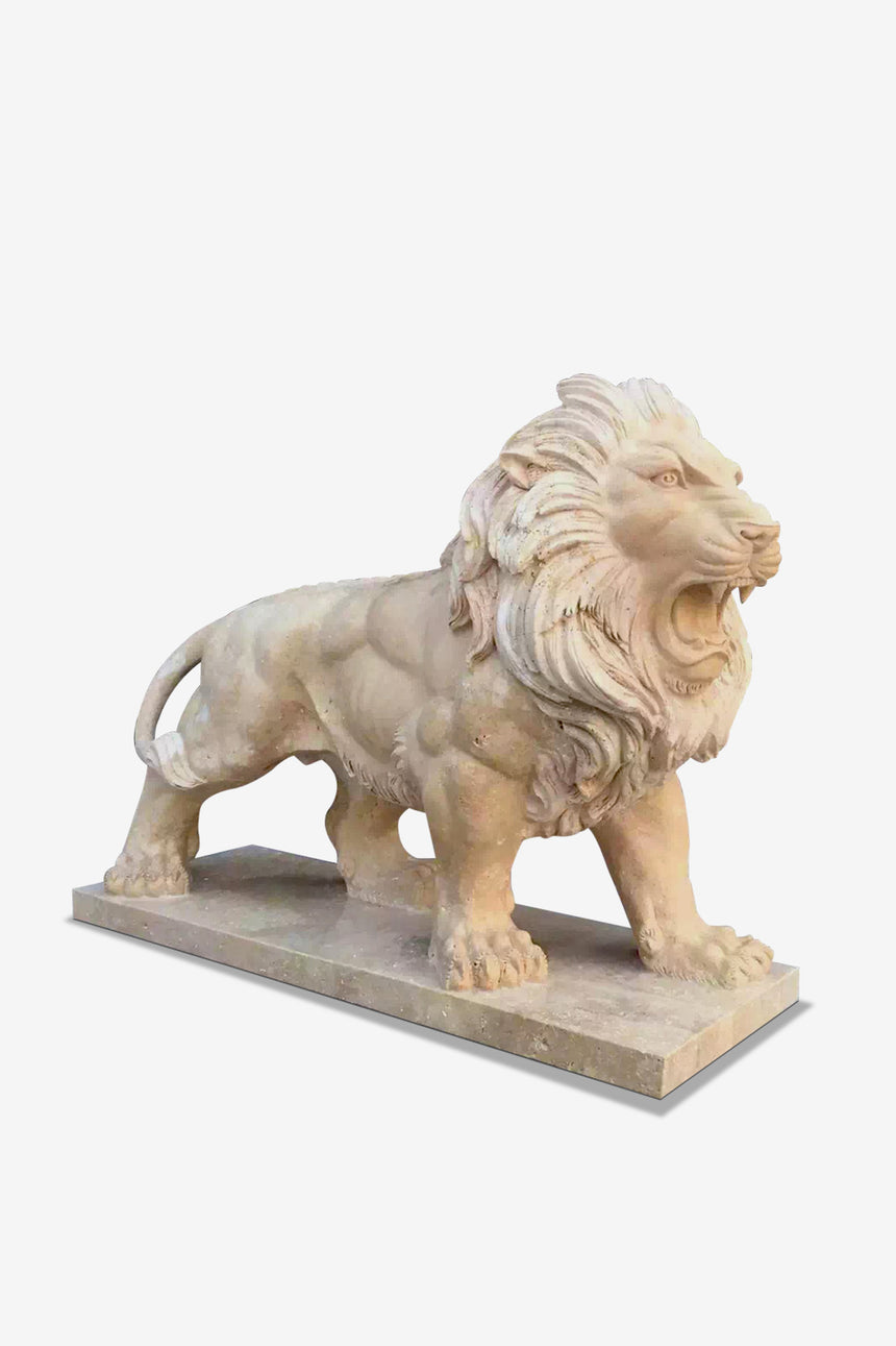 Buy Beige marble life-size lion