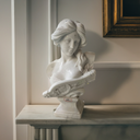Artistic marble bust of Greek woman