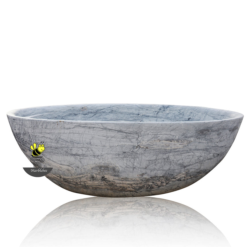 oval shape stone tub
