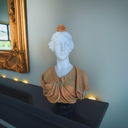 Beautiful customizable Maiden Marble Bust with Dual-Tone Detailing