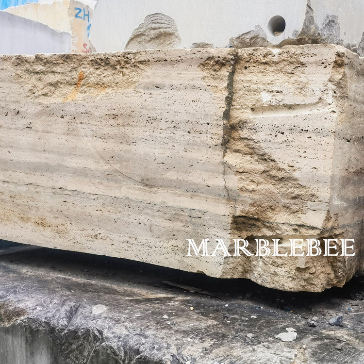 Silver Gray Travertine Marble Sample