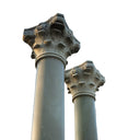 white marble columns