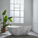 Carrara White Marble bathtub- Papillon Design
