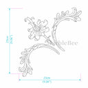 marble floral appliqué in Royal Batticino - Image 11