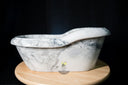 White Marble bathtub mini -modern marble decoration