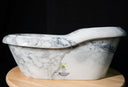 White Marble bathtub mini -modern marble decoration