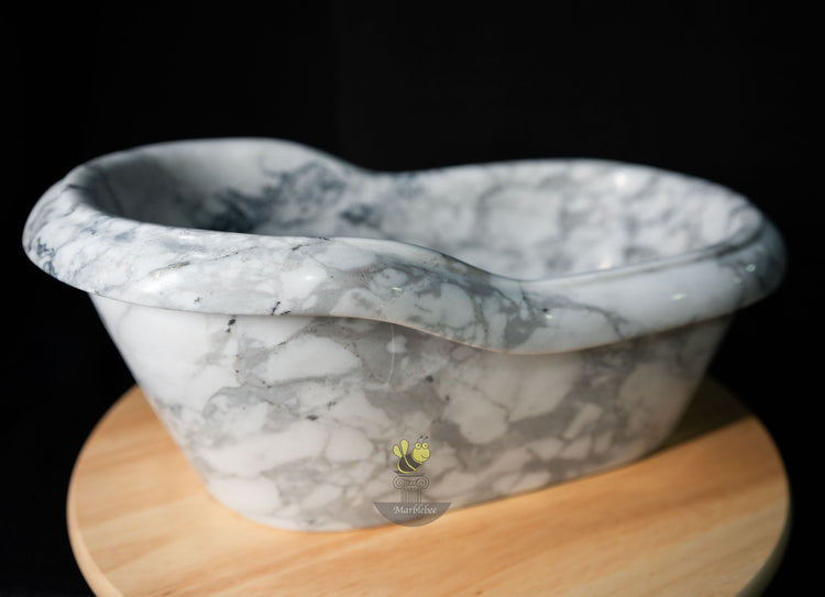 White Marble bathtub mini -modern marble decoration