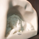 Mini Marble statue replica of rock relief of a lion
