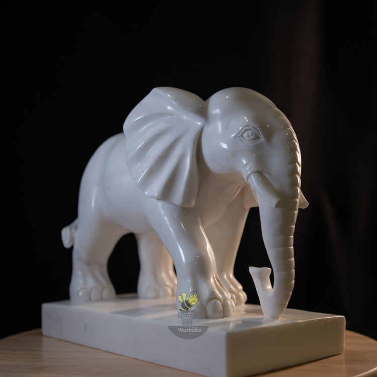 White marble elephant Mini Modern hotel decoration