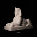 Sphinx statue in white marble