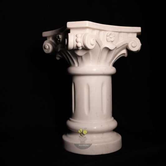 Architectural Columns in White Marble