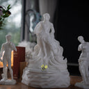 Statue of Neptune in White Marble With Michelangelo's David statue replica in white marble And Ancient Greek sculpture Venus de Milo
