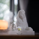 Sphinx statue in white marble