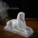Sphinx statue in white marble