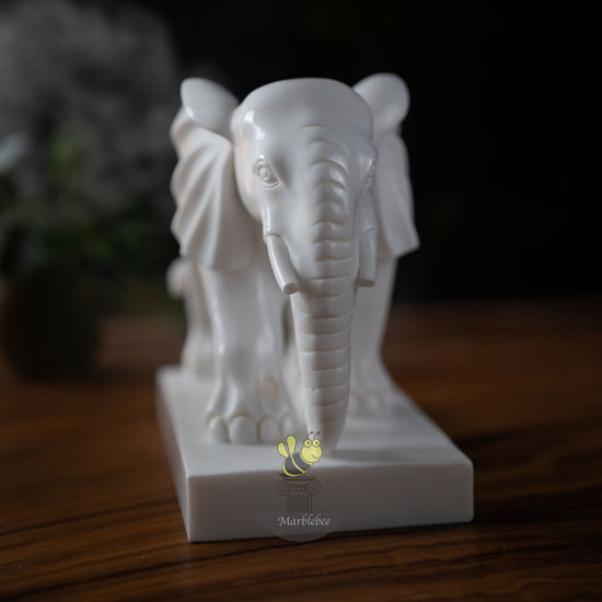 White marble elephant Mini Modern hotel decoration