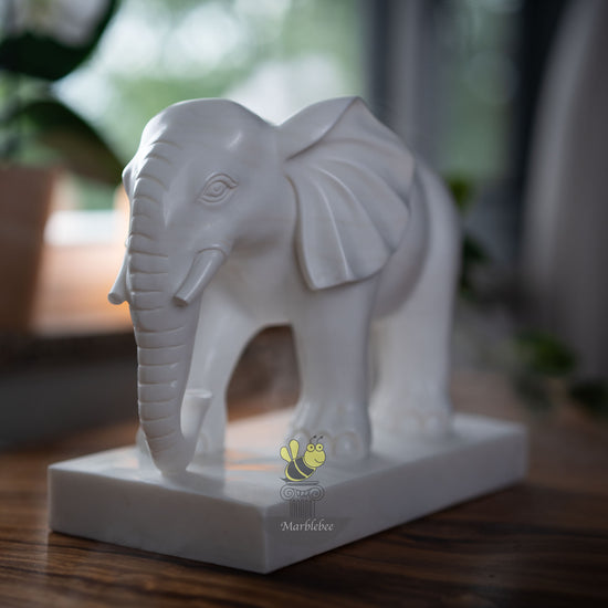 White marble elephant Mini Modern hotel decoration