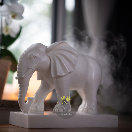 White marble elephant Mini Modern hotel decoration