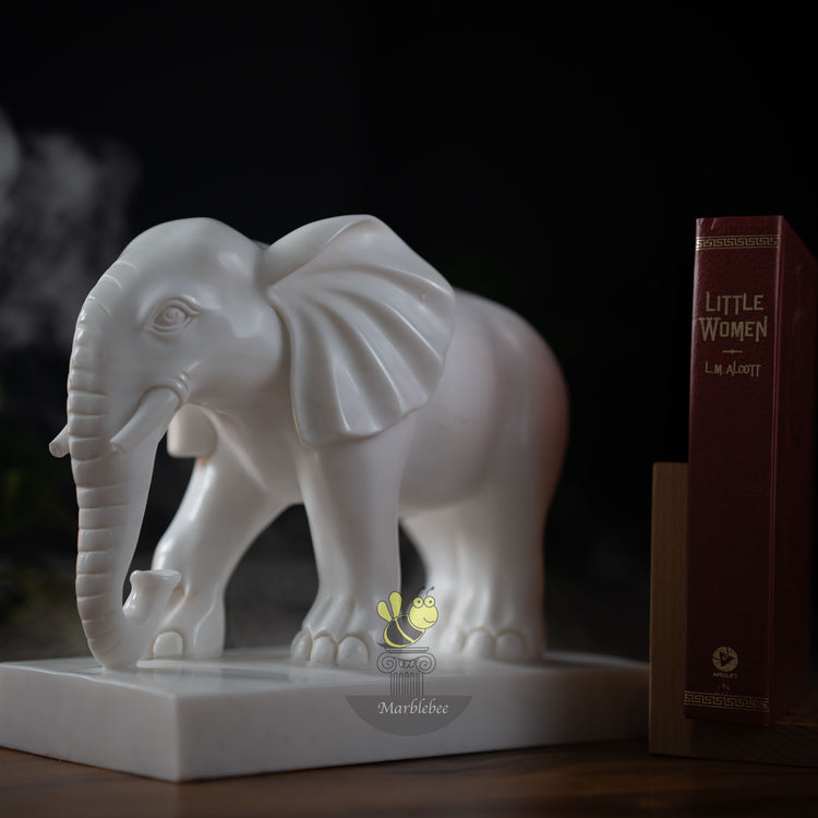 White marble elephant Mini Modern hotel decoration