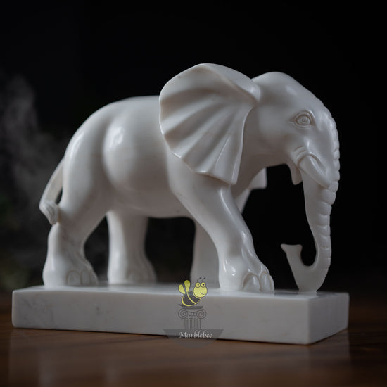 White marble elephant Mini Modern hotel decoration