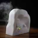 Mini Marble statue replica of rock relief of a lion