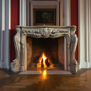 Dark Marble Fireplace Mantel