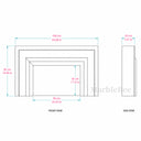 Marble fireplace surround for sale | Stepped modern design | 63 Inch Width | Rosso Levanto