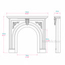 White travertine fireplace in White Travertine - Image 10