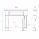 Limestone hearth in Moonlight Beige Limestone - Image 7
