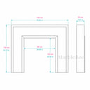 Limestone fireplace mantel in Moonlight Beige Limestone - Image 8