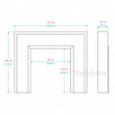 Marble fireplace mantel in Calacatta Gold - Image 8