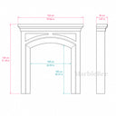 Marble fireplace for sale in Calacatta Gold - Image 7
