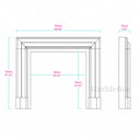 Bolection marble fireplace surround in White Travertine - Image 8