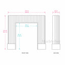 Modern limestone fireplace in Moonlight Beige Limestone - Image 8
