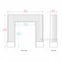 Marble fireplace hearth in Calacatta Gold - Image 7