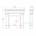 Marble fireplace surround in Calacatta Gold - Image 7