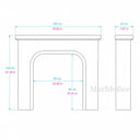 Marble fireplace for sale in Calacatta Gold - Image 7