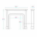 Limestone fireplace mantel in Moonlight Beige Limestone - Image 8