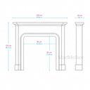 Marble fireplace hearth in Calacatta Gold - Image 7