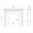 Limestone fireplace hearth in Moonlight Beige Limestone - Image 7